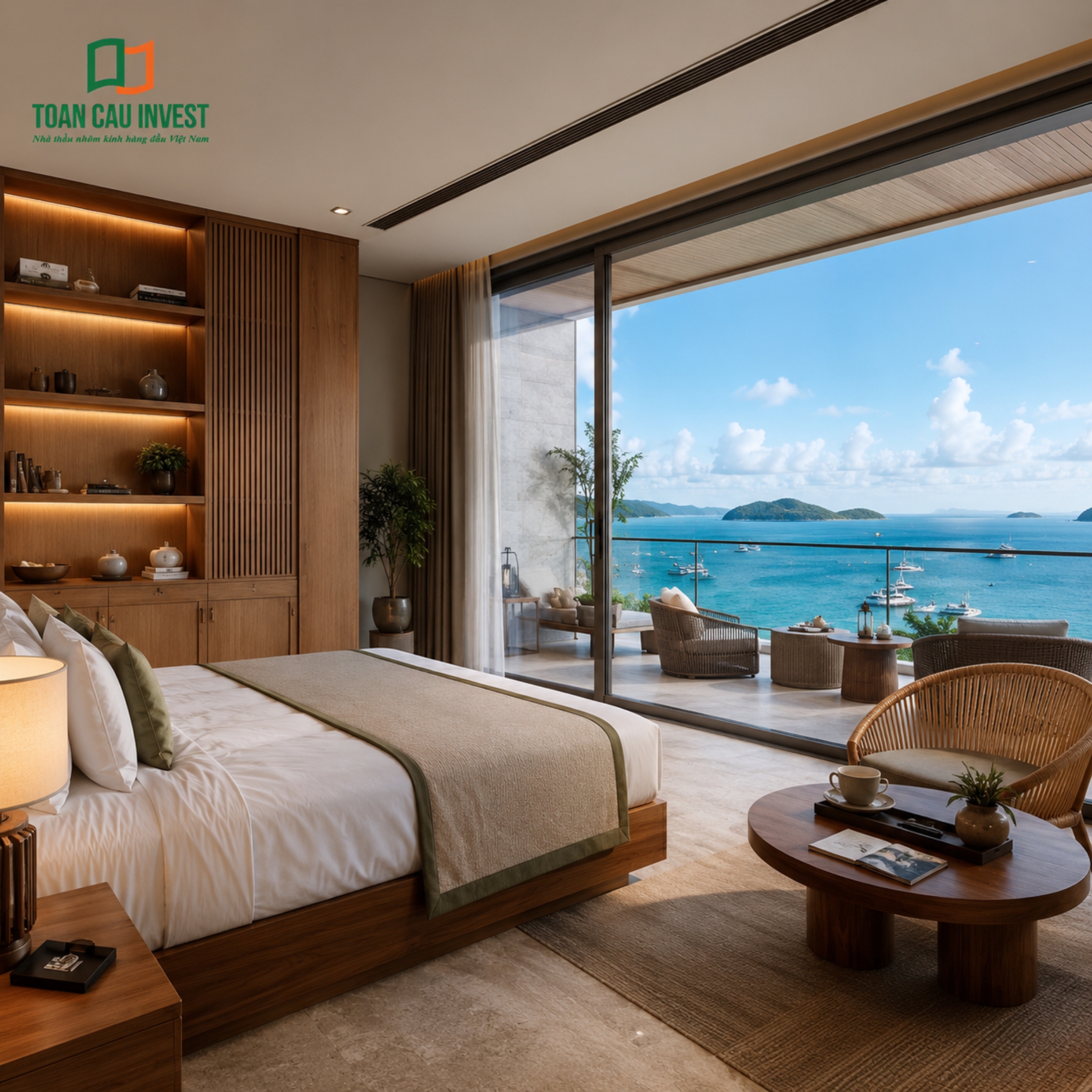 Mẫu cửa nhôm kính phòng ngủ cửa trượt hiện đại