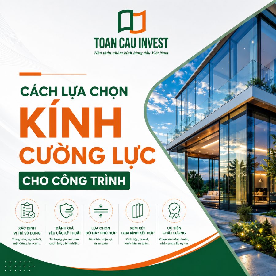 Cách lựa chọn kính cường lực cho công trình