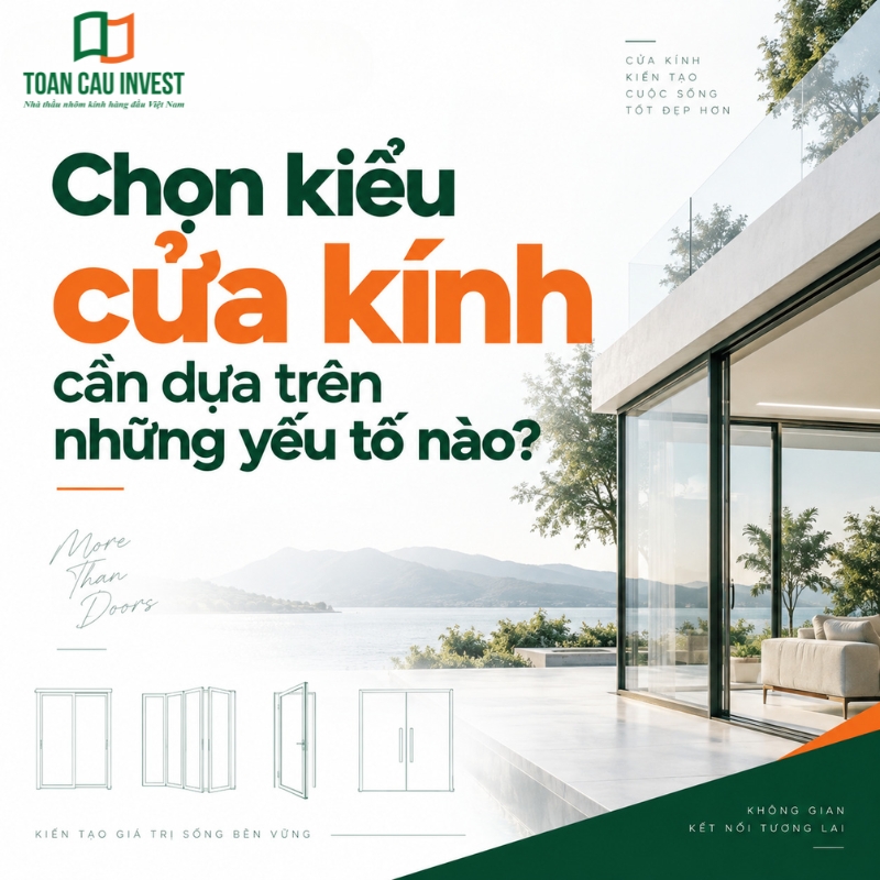 Chọn kiểu cửa kính cần dựa trên những yếu tố nào?