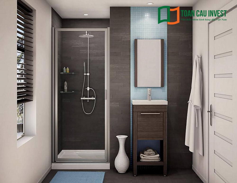 Không gian nội thất được nâng tầm với thiết kế phòng tắm kính