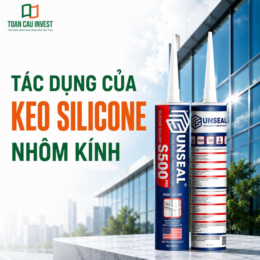 Tác dụng keo silicone nhôm kính