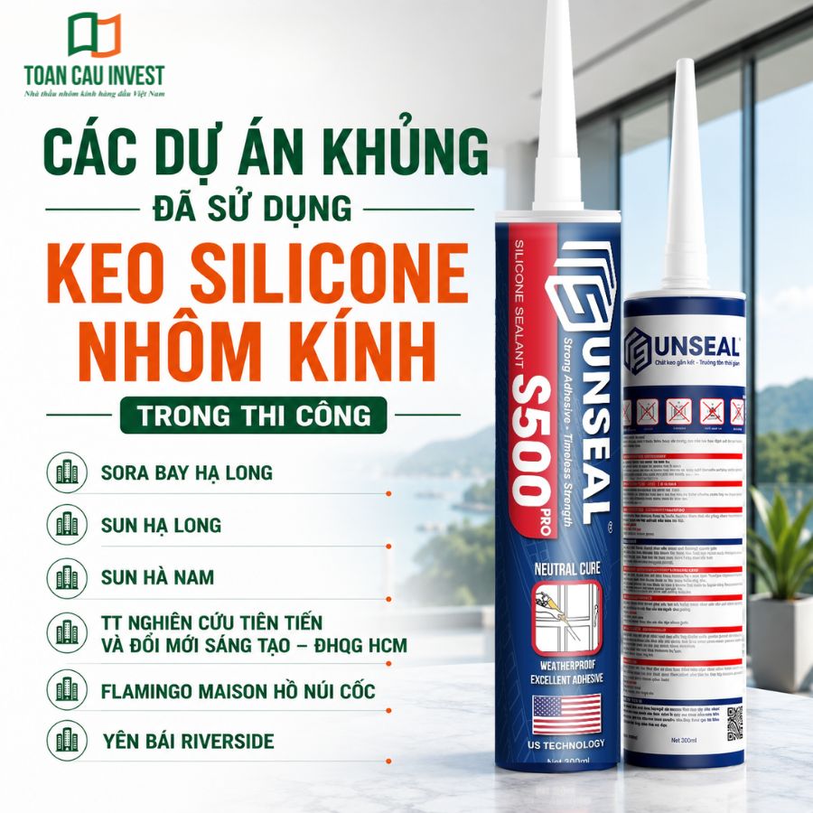 Các dự án khủng đã sử dụng keo silicone nhôm kính
