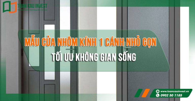 Mẫu cửa nhôm kính 1 cánh.