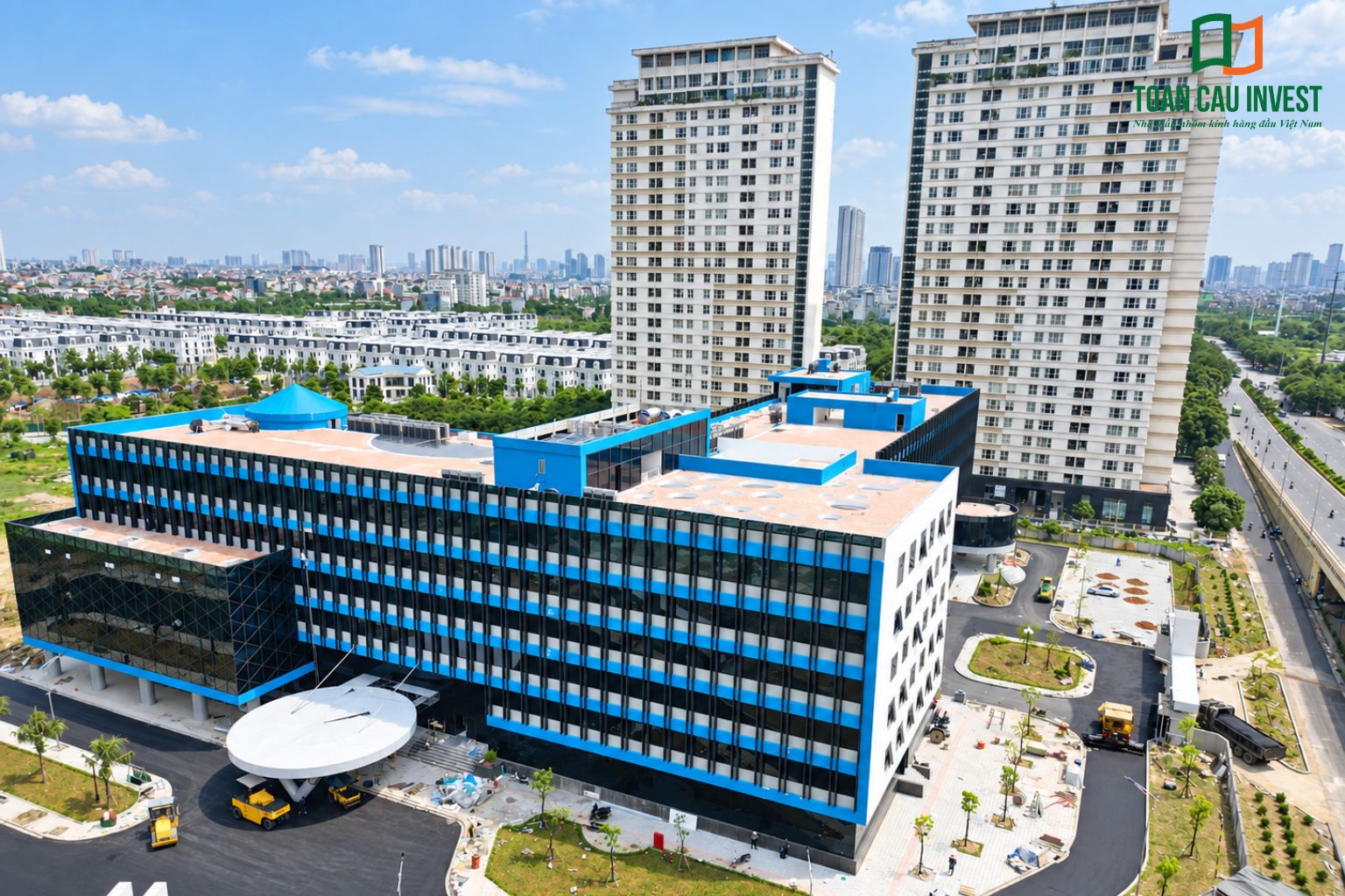 Toàn Cầu Invest thi công nhôm kính, mặt dựng bệnh viên nhi Hà Nội