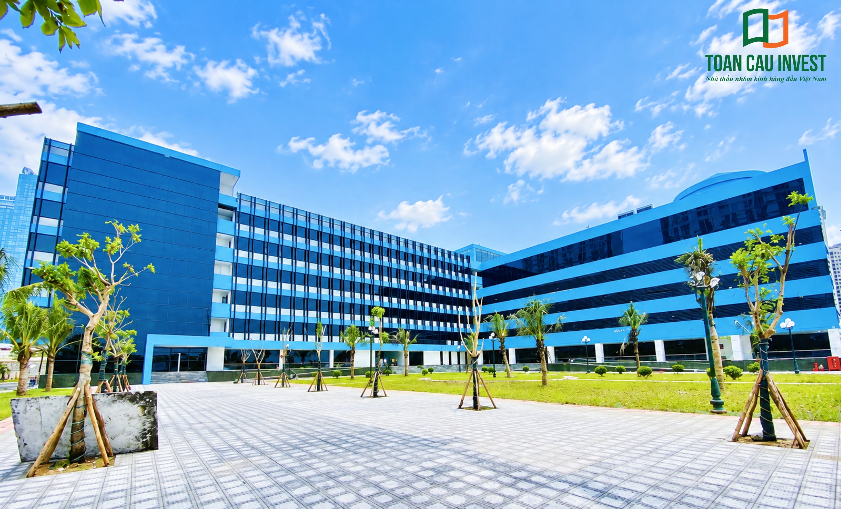 Toàn Cầu Invest thi công nhôm kính, vách kính mặt dựng, cửa nhôm kính bệnh viên nhi Hà Nội
