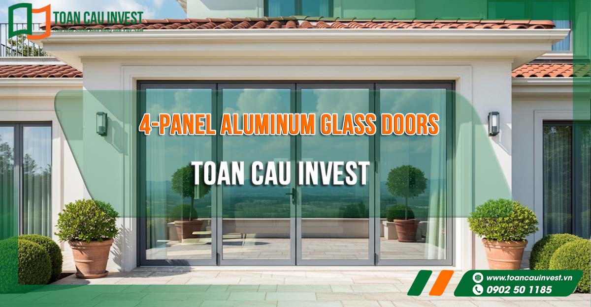 4-Panel Aluminum Glass Doors