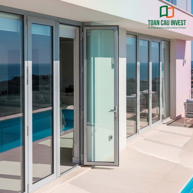 Cửa nhôm kính cánh mở truyền thống