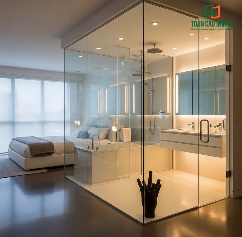 Khi nào nên sử dụng phòng tắm kính trong phòng ngủ