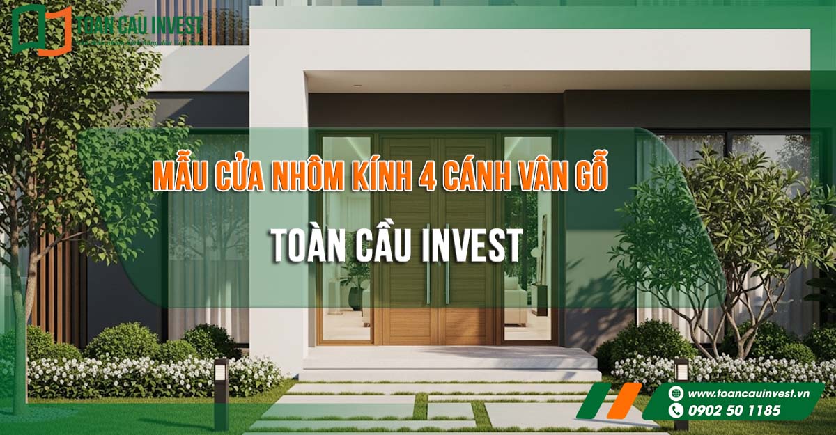 Mẫu cửa nhôm kính 4 cánh đẹp