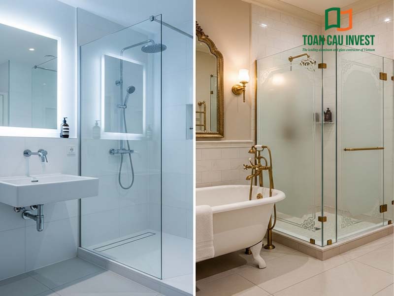 Những yếu tố ảnh hưởng giá lắp đặt phòng tắm kính