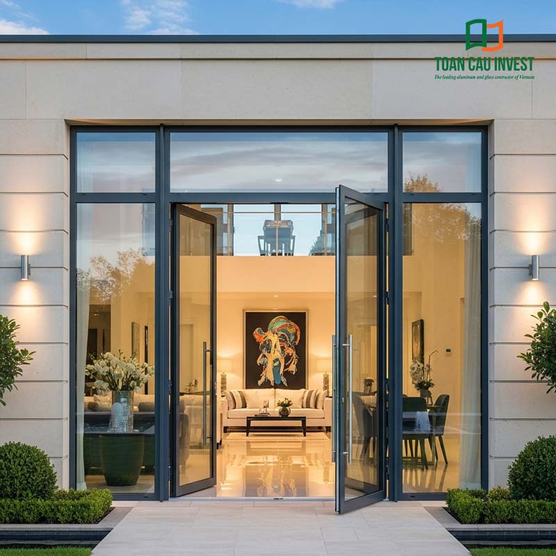 Phòng khách sẽ bí bách nếu lựa chọn sai cửa nhôm kính