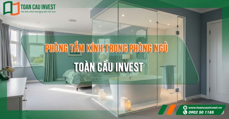 Phòng tắm kính trong phòng ngủ