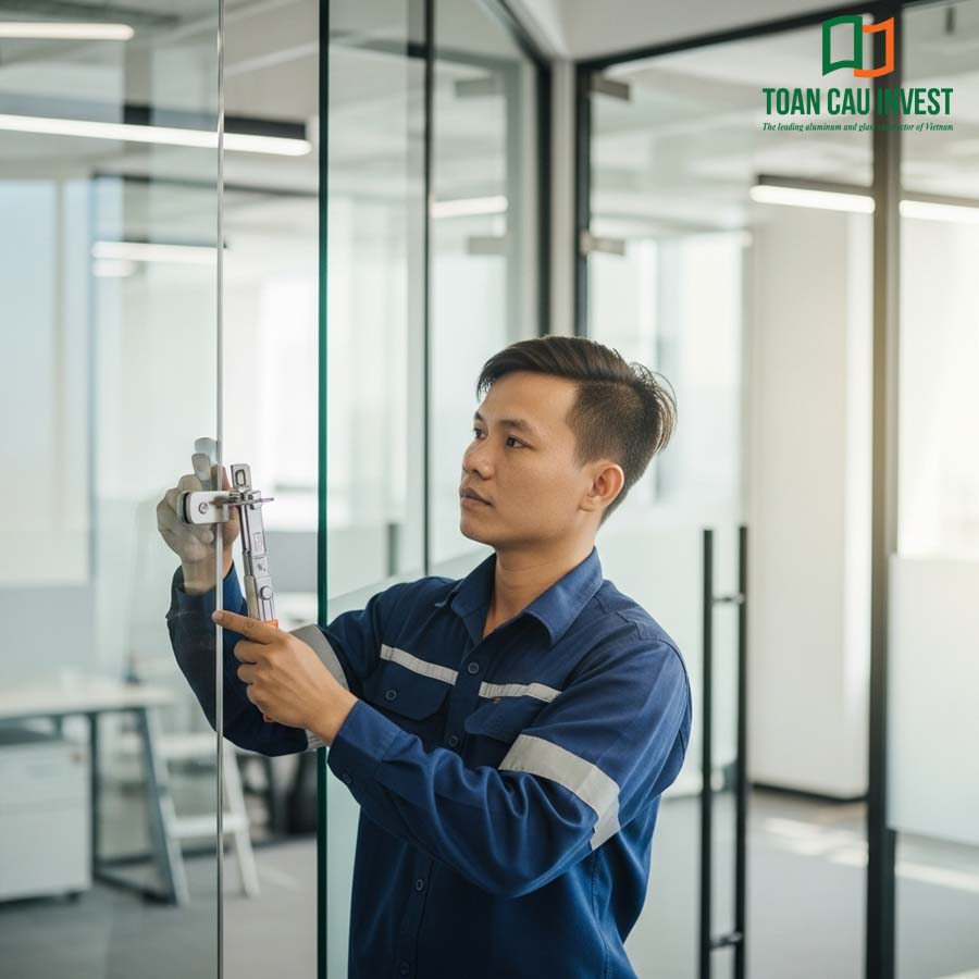Vì sao nên trọn toàn cầu invest là đơn vị thi công vách ngăn nhôm kính