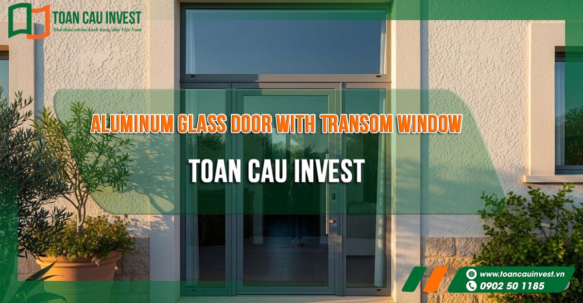 Aluminum Glass Door with Transom Window