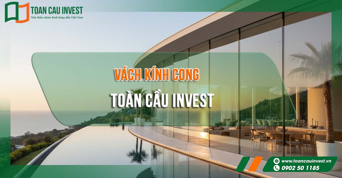 Vách kính cong kết hợp hồ bơi – Giải pháp kiến trúc mở