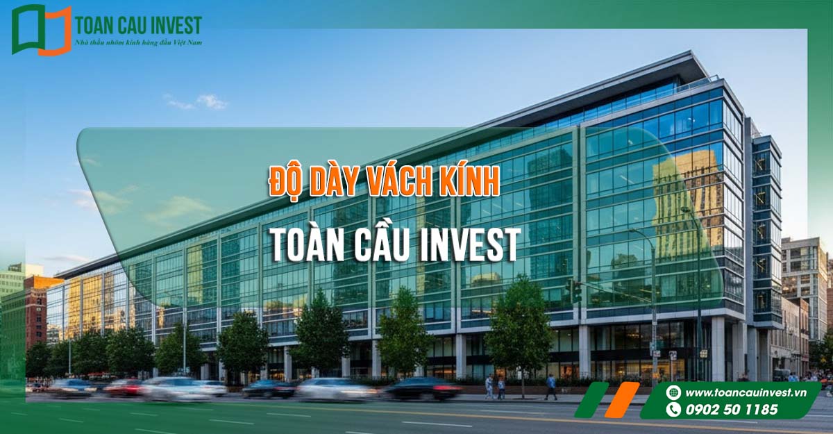 Độ dày vách kính Toàn Cầu Invest – tiêu chuẩn cho công trình hiện đại, bền vững và thẩm mỹ cao cấp trong ngành nhôm kính Việt Nam.