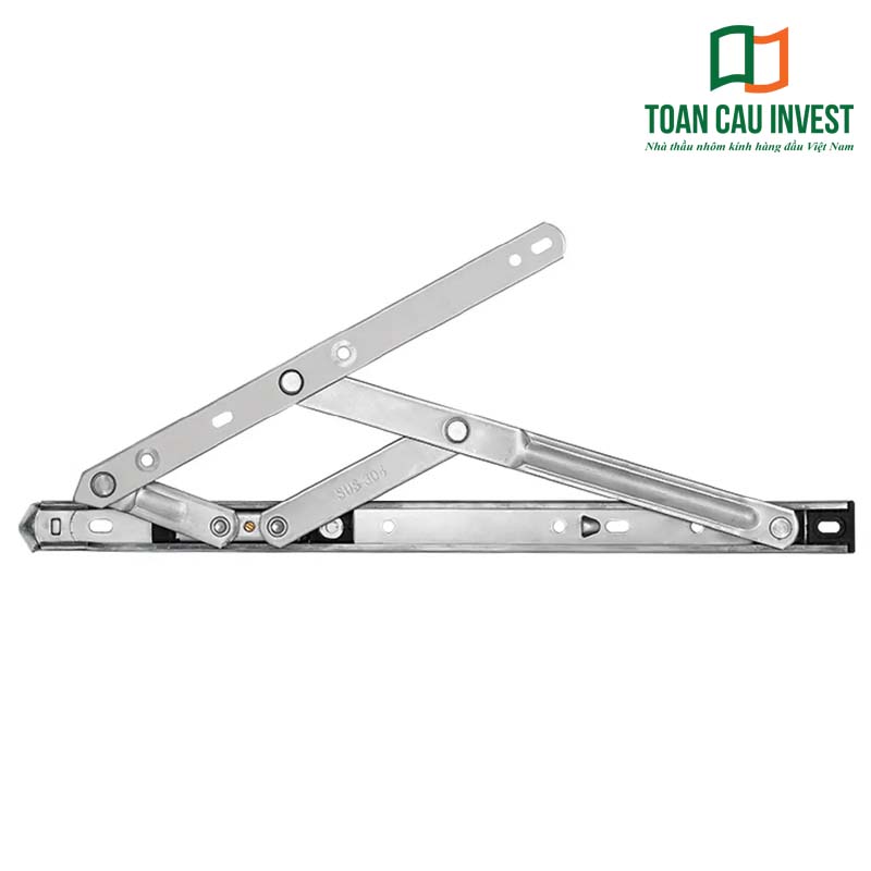 Bản lề A cửa nhôm Inox SUS304 chống gỉ, độ bền cao, chuyên dùng cho cửa sổ mở hất và mở quay.