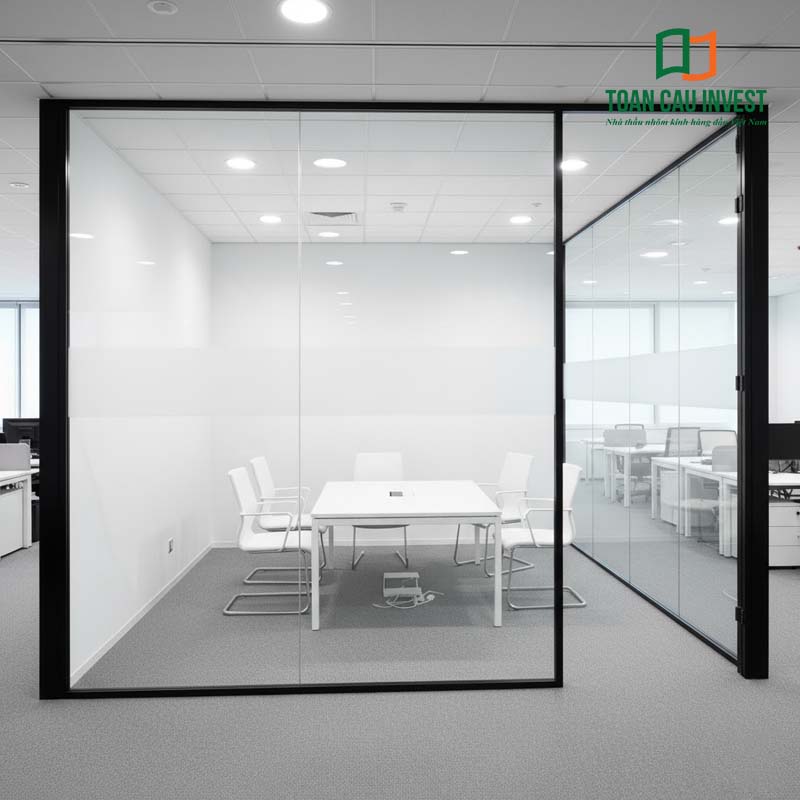 Cửa nhôm kính cách âm mặt dựng cho biệt thự cao cấp, tối ưu ánh sáng và chống ồn