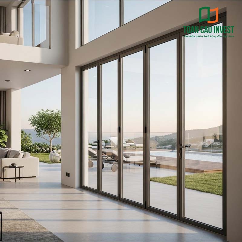Hệ cửa trượt nhôm cầu cách nhiệt khổ lớn, kết nối không gian trong nhà và ngoài trời, tăng khả năng cách nhiệt, tiết kiệm năng lượng và nâng cao trải nghiệm sống.