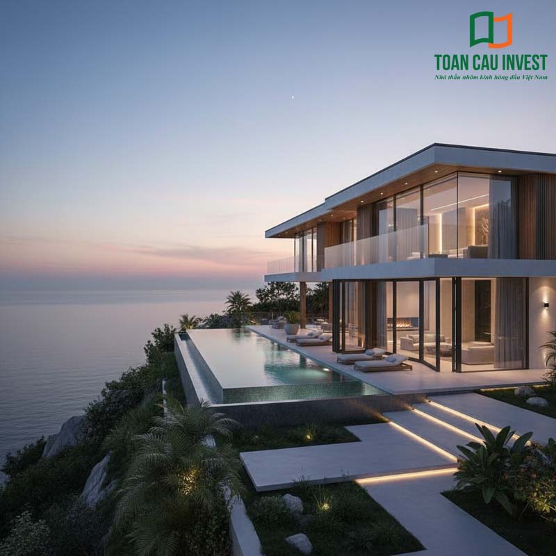 Cửa nhôm kính gấp gọn Toàn Cầu Invest – giải pháp kiến trúc cao cấp cho biệt thự, nhà phố và resort. Tạo không gian mở toàn diện, chống thấm – chống ồn – cách nhiệt hiệu quả.