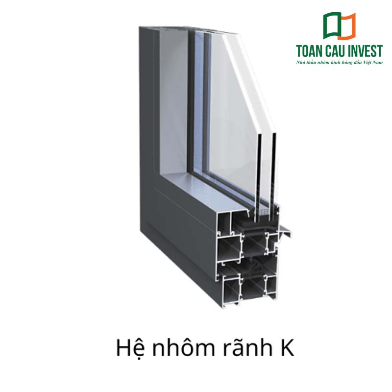Chi tiết cấu tạo hệ nhôm rãnh K chuẩn kỹ thuật Toàn Cầu Invest.
