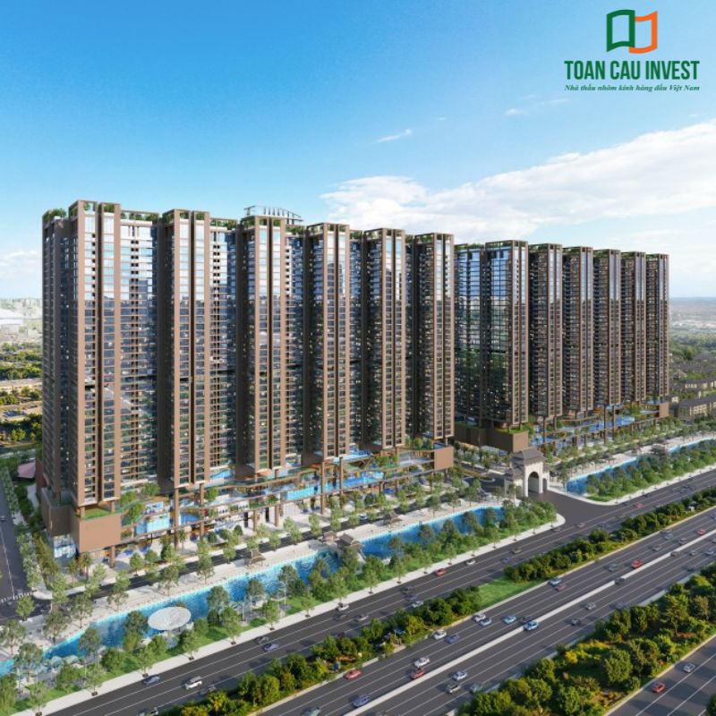 Hệ nhôm kính cho công trình thương mại quy mô lớn, tổ hợp căn hộ cao tầng với mặt dựng kính hiện đại, tối ưu ánh sáng tự nhiên và hiệu quả năng lượng