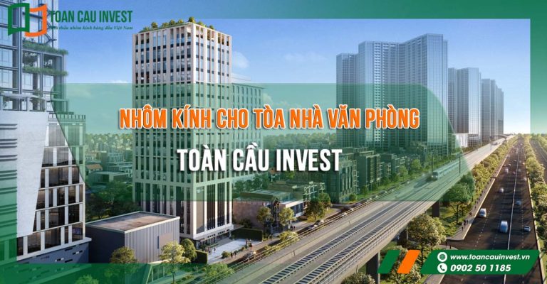 Ứng dụng nhôm kính cho tòa nhà văn phòng ven sông, sử dụng hệ cửa sổ nhôm kính và mặt dựng kính hiện đại, tận dụng tối đa ánh sáng tự nhiên, mang lại không gian làm việc thoáng đãng và đẳng cấp.