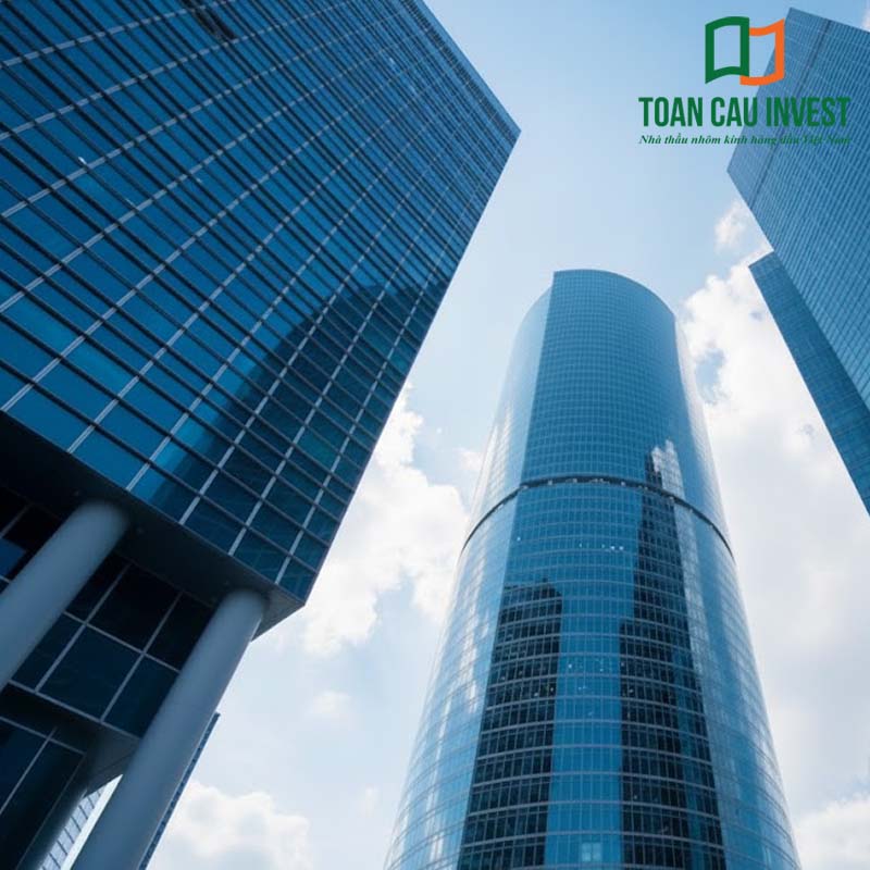 Vì sao mặt dựng bị thấm nước? Hệ façade kính lớn nhưng không bố trí khe thoát nước và khe giãn nở hợp lý khiến nước mưa dễ xâm nhập qua các mối nối khung – kính.