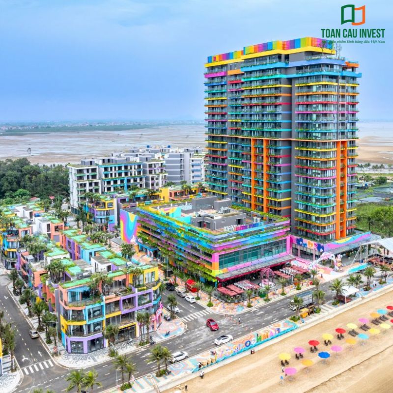 Phương án mặt dựng tối ưu chi phí cho tổ hợp khách sạn ven biển, tối ưu hệ kính màu, lam nhôm và cấu kiện façade nhằm giảm chi phí thi công nhưng vẫn đảm bảo tính biểu tượng.