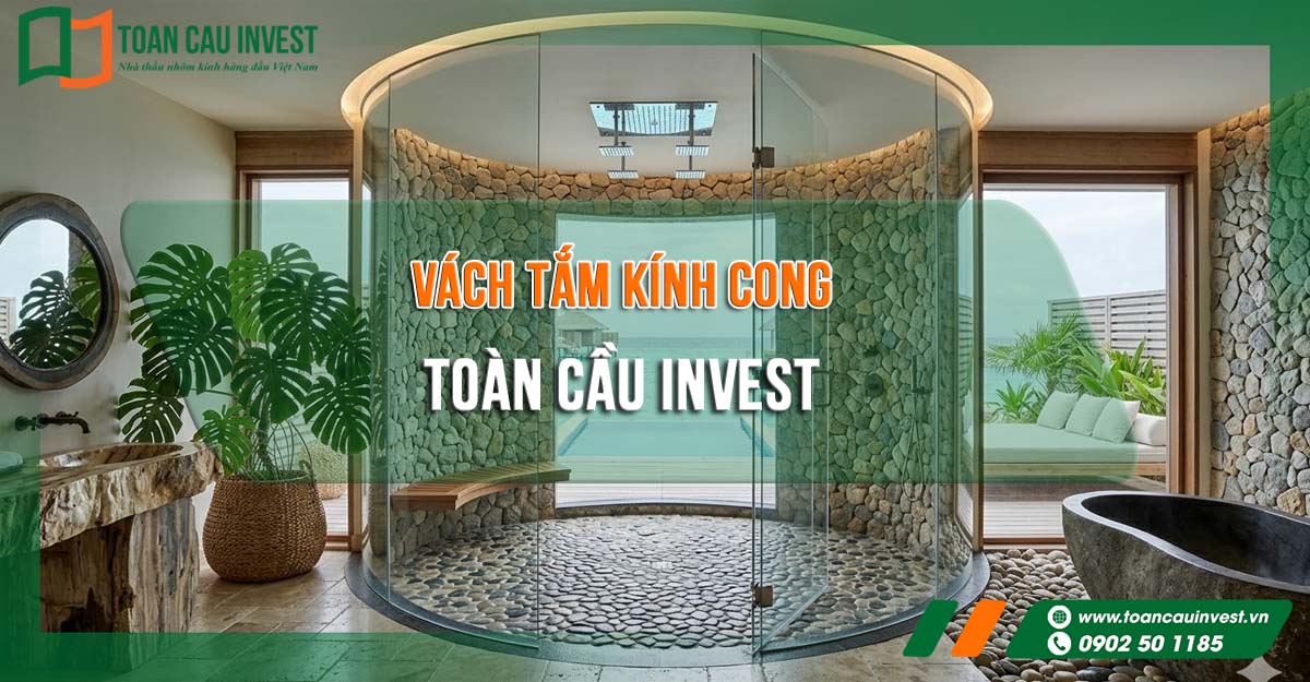 Toàn Cầu Invest cung cấp giải pháp vách tắm kính cong cao cấp cho resort, đảm bảo thẩm mỹ, độ bền và tiêu chuẩn kỹ thuật