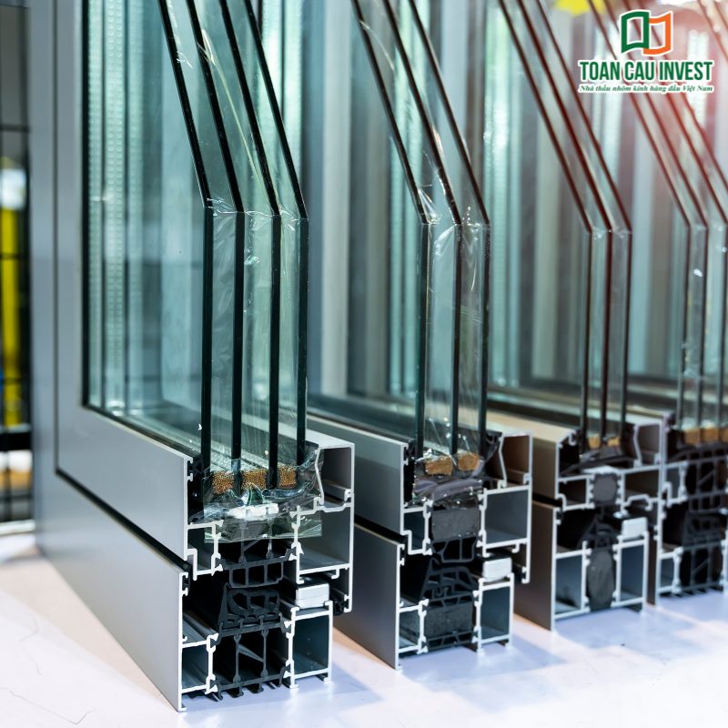 Cửa nhôm cao cấp ứng dụng cho công trình văn phòng hiện đại với hệ facade kính toàn phần, đảm bảo độ bền, chống chịu thời tiết và tối ưu tầm nhìn.