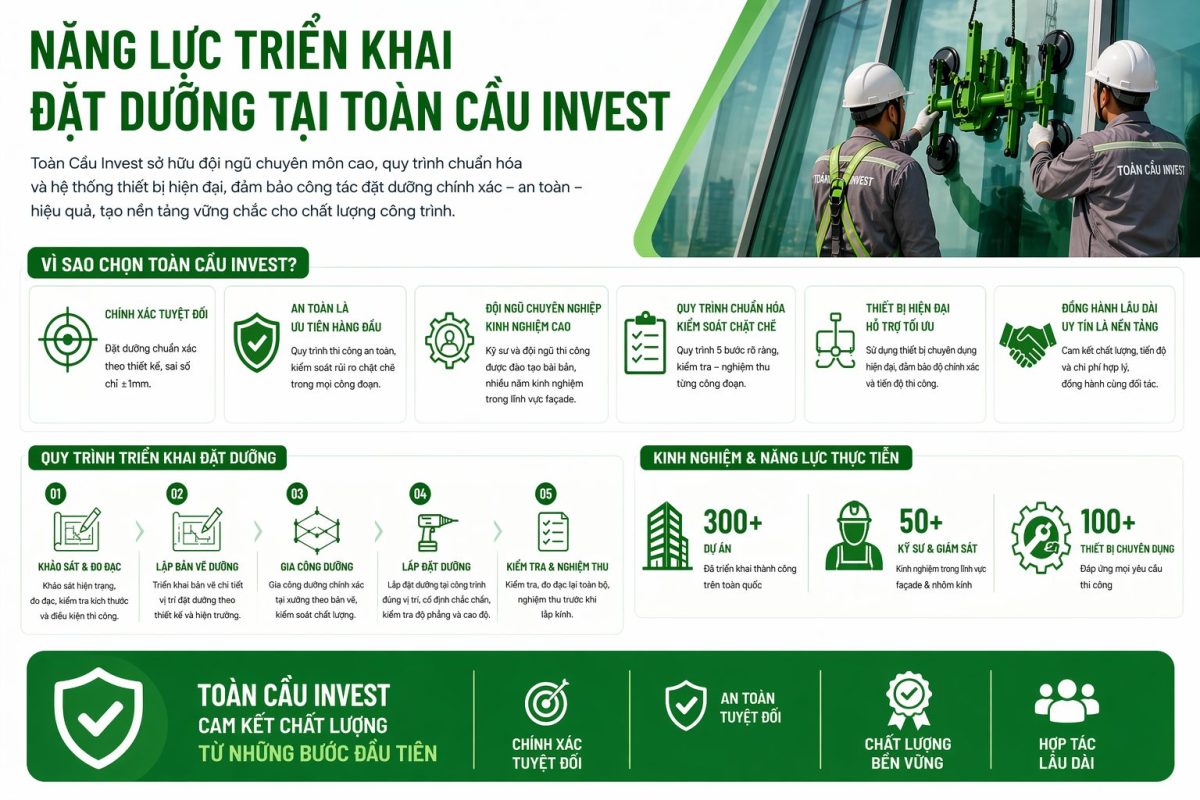 Năng lực triển khai đặt dưỡng tại Toàn Cầu