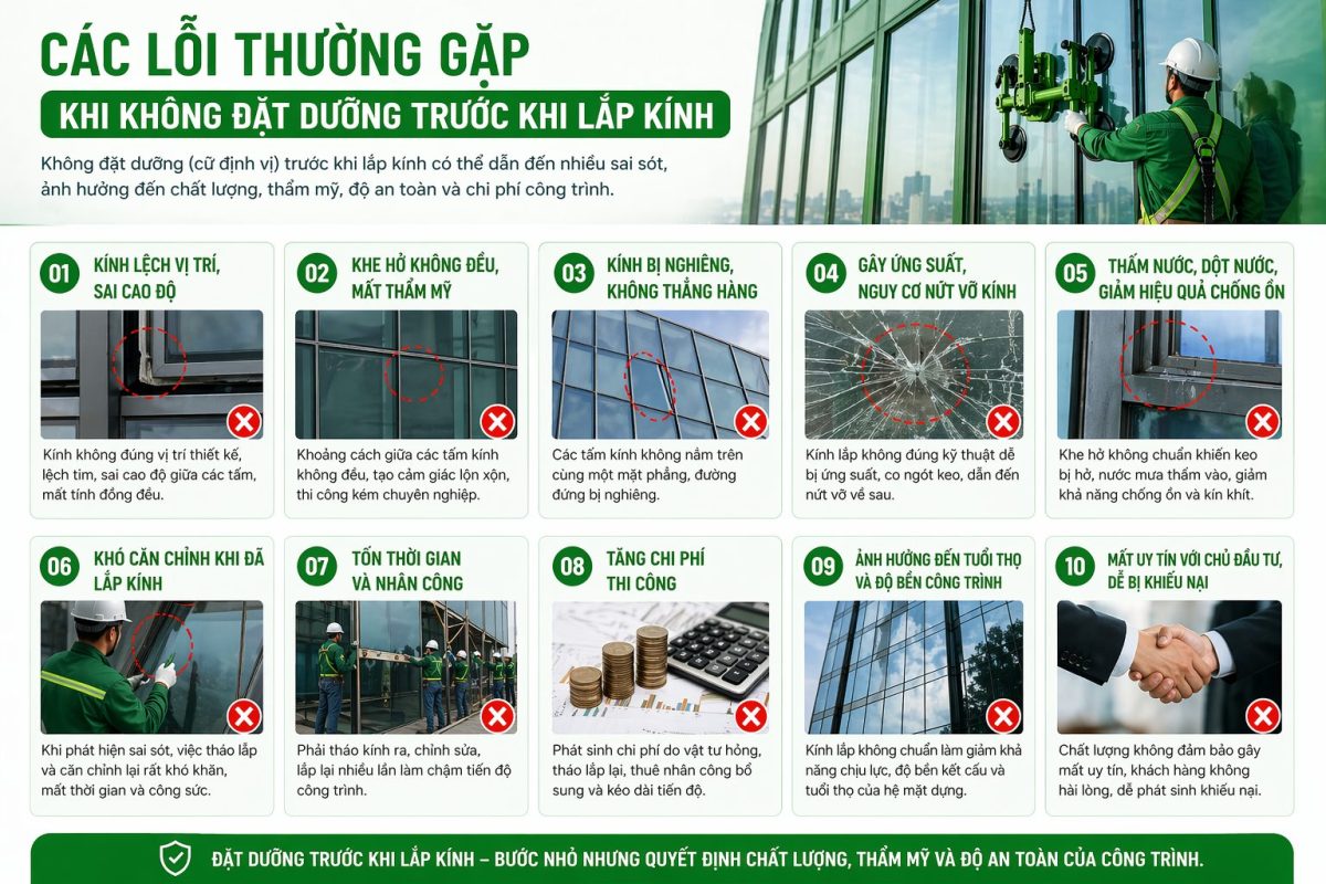 Các lỗi thường gặp khi không đặt dưỡng