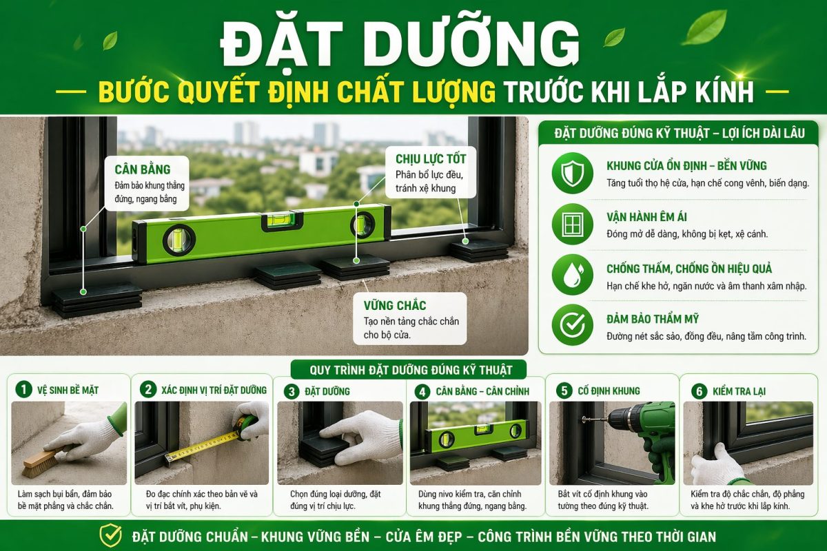 Các bước đặt dưỡng trước khi lắp