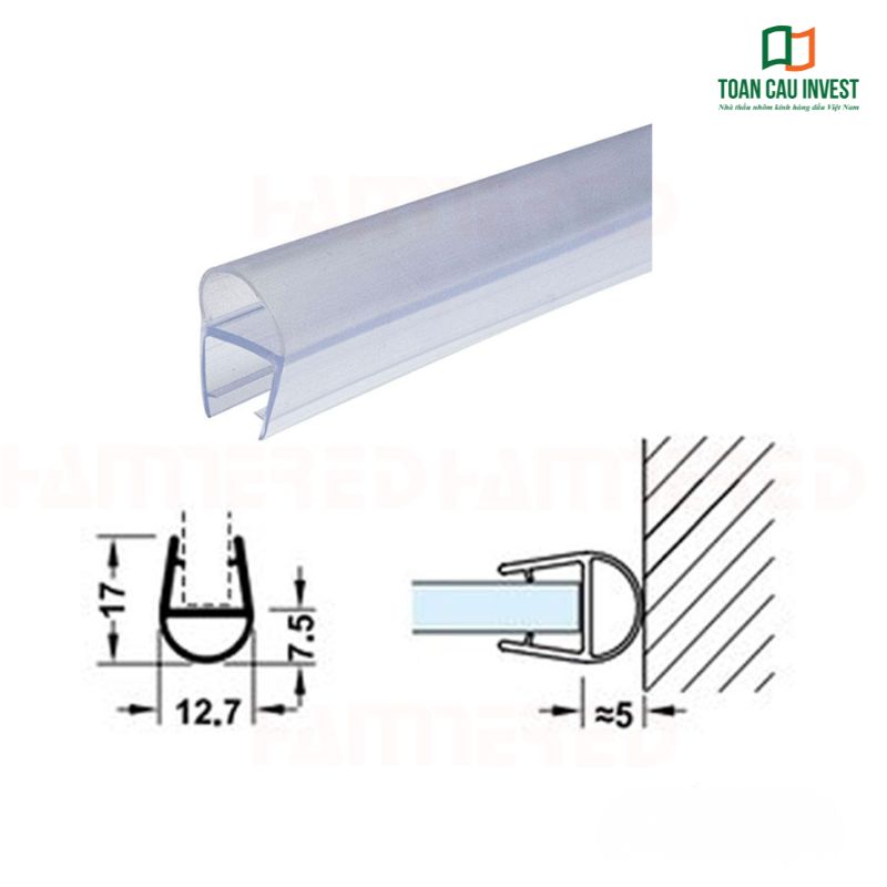 Nẹp kính cường lực bằng nhựa PVC giúp bảo vệ cạnh kính, giảm va đập và tăng độ an toàn khi sử dụng.