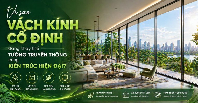 Vách kính cô định