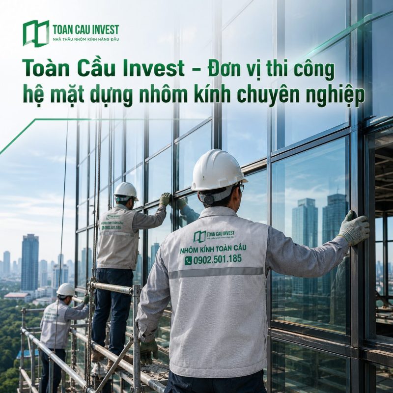 Toàn Cầu Invest đơn vị thi công hệ mặt nhưng nhôm kính