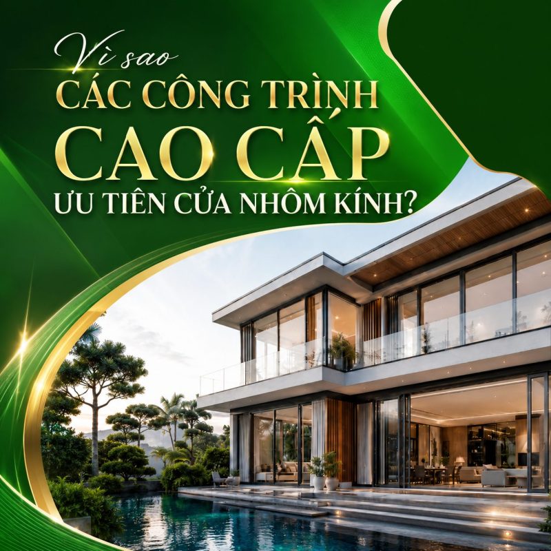 Vì sao các công trình nhôm kính ưu tiên cửa
