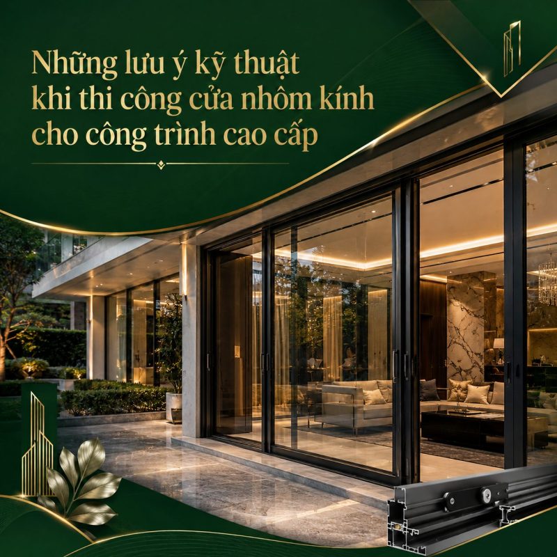 Những lưu ý khi thi công cửa nhôm kính