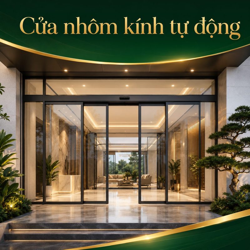 Cửa nhôm kính tự động