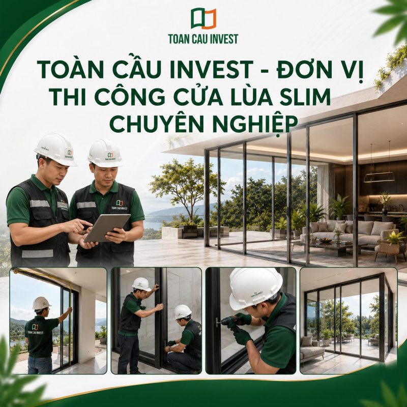 Toàn Cầu Invest - Đơn vị thi công cửa slim chuyên nghiệp