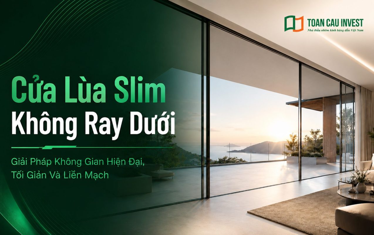 Cửa lùa slim không ray dưới