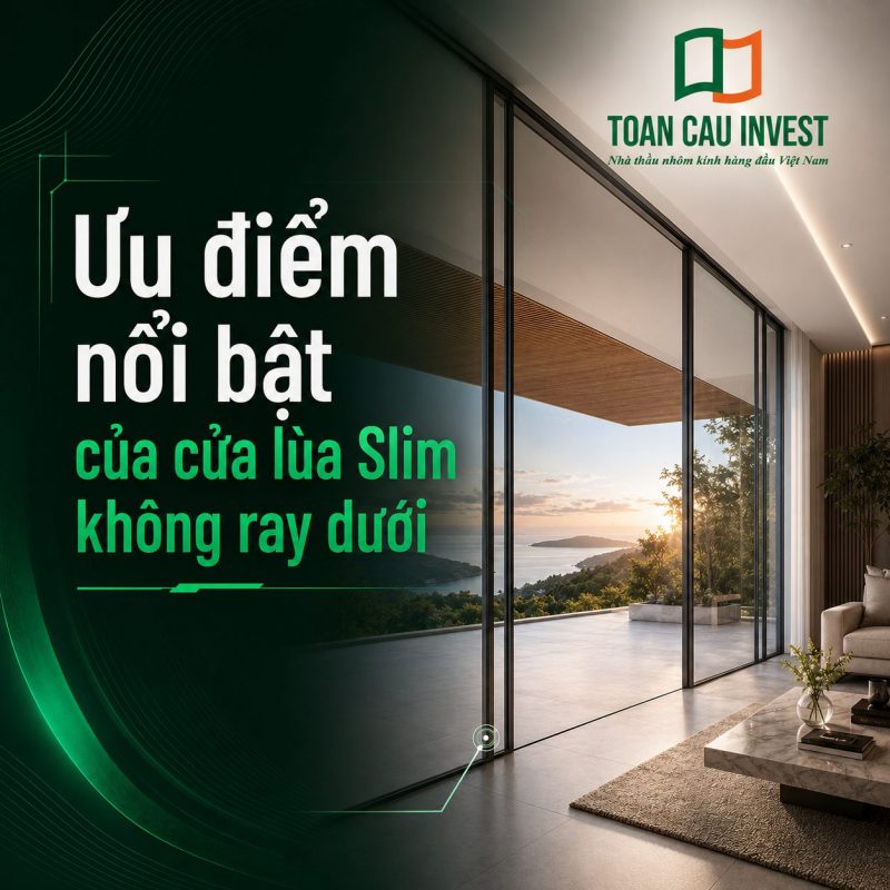 Ưu điểm nổi bật của cửa lùa slim không ray dưới