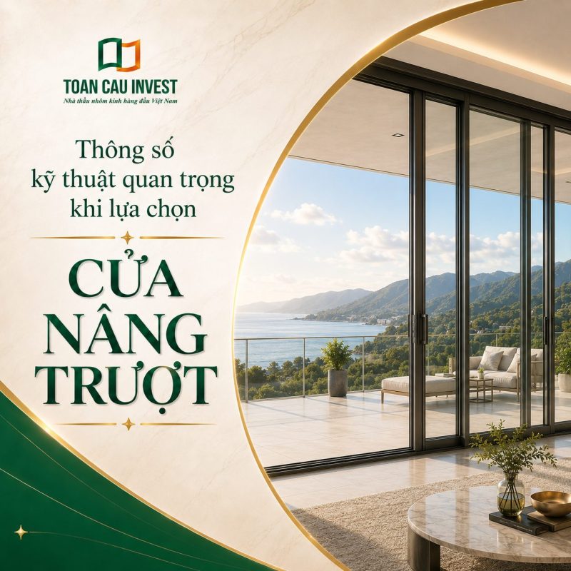 Thông số kĩ thuật quan trong khi lựa chọn cửa nâng trượt