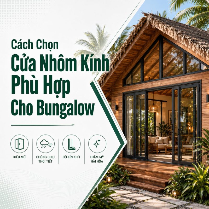 Cách chọn cửa nhôm phù hợp cho bungalow