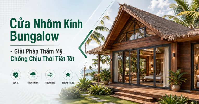 Cửa nhôm kính bungalow