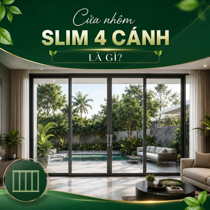 Cửa nhôm slim 4 cánh là gì