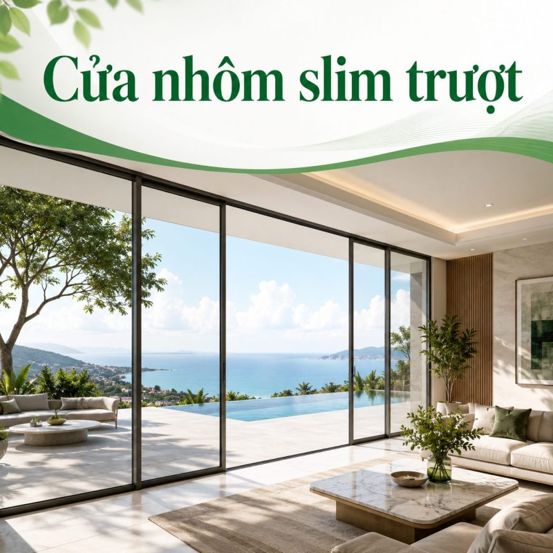 Cửa nhôm slim trượt