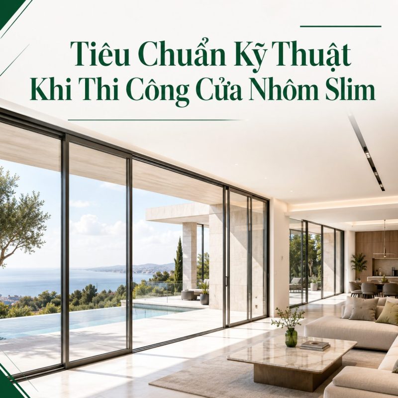 Tiêu chuẩn kĩ thuật khi thi công cửa slim