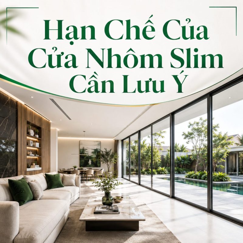 Hạn chế của cửa nhôm slim cần lưu ý